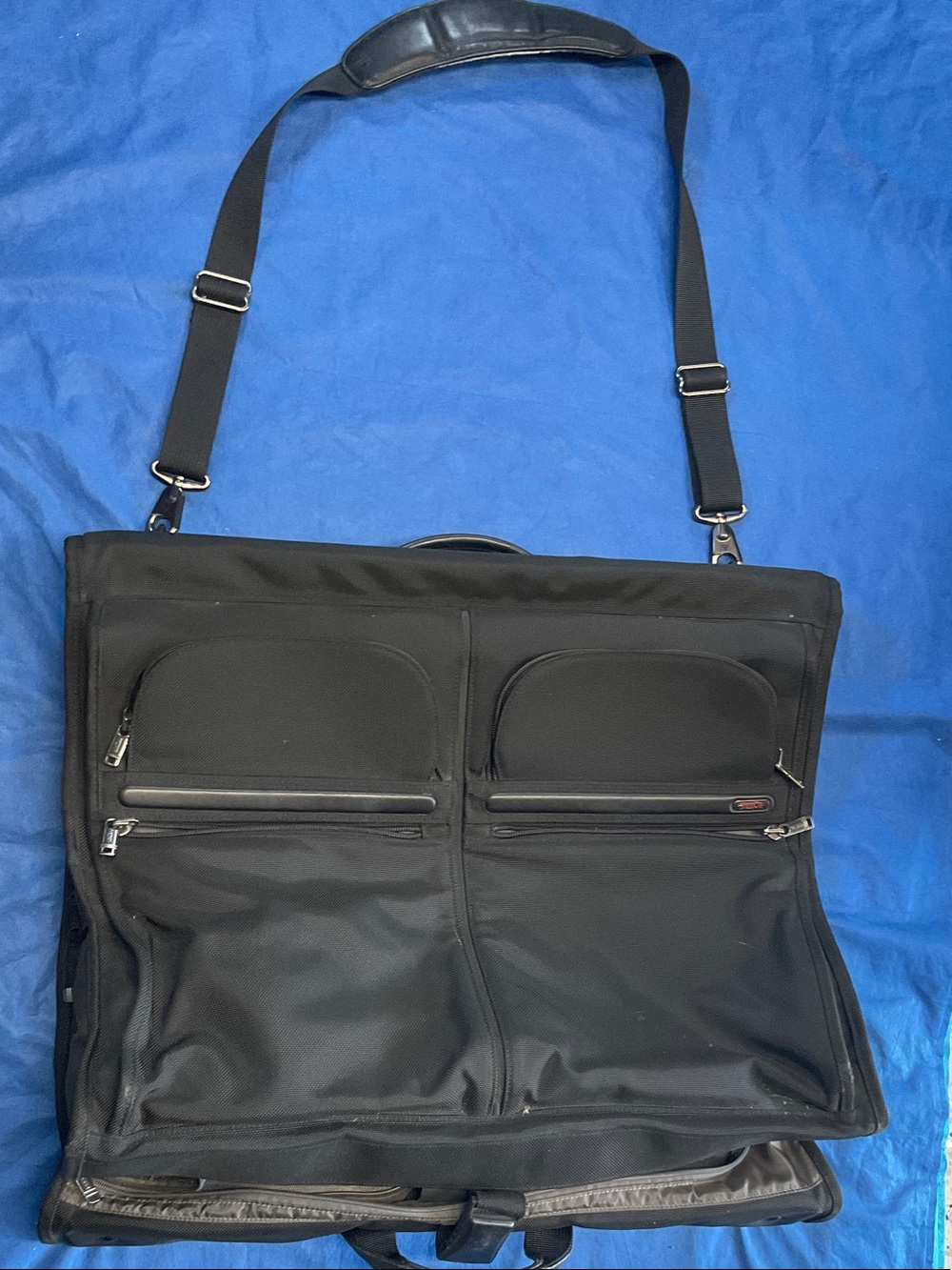 Tumi Black Travel Garment Bag with Multiple Pockets
